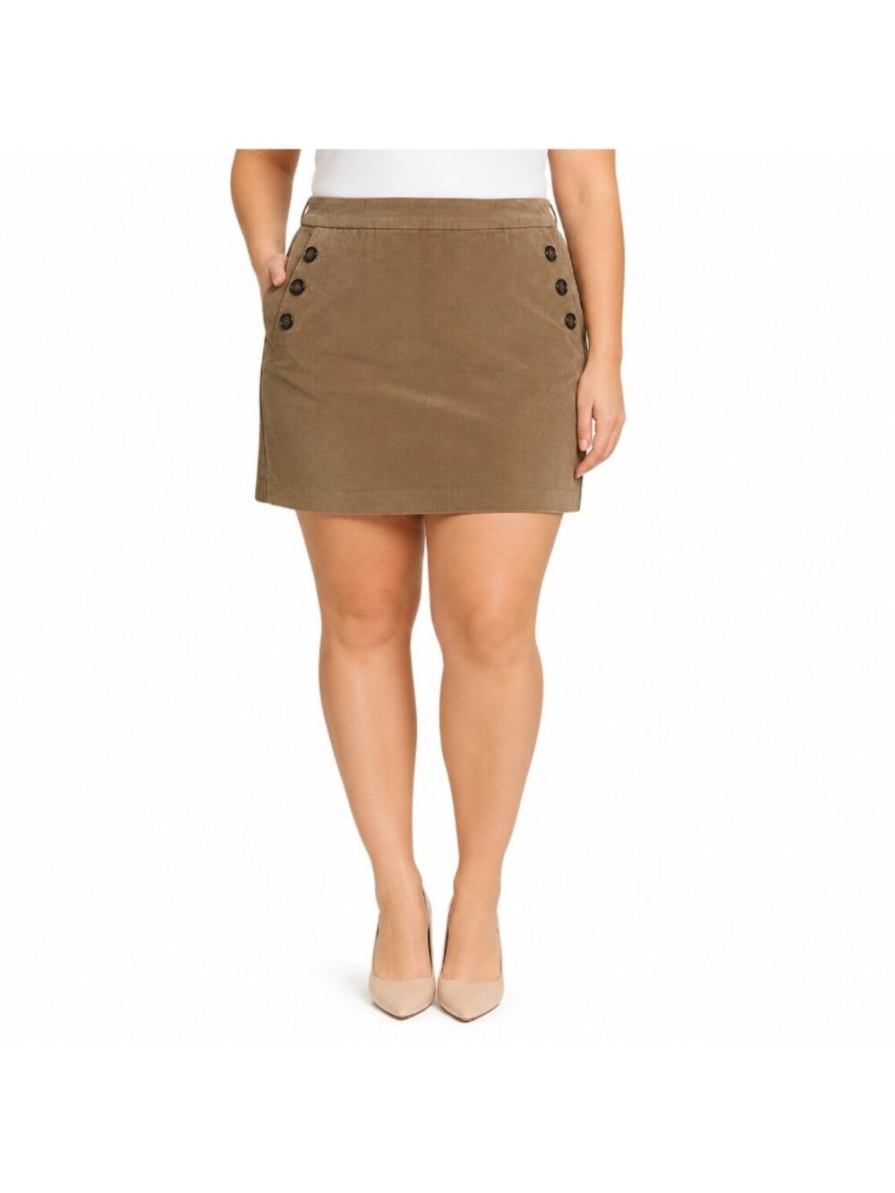 Banana Republic Factory Tan Corduroy Mini Skirt - Size 12